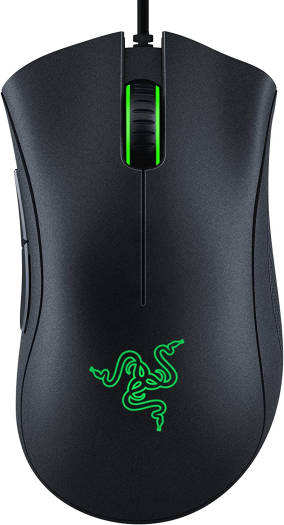 Razer DeathAdder Essential Gaming Mouse, 6400 DPI Optical Sensor, 30G Acceleration, 220 IPS Speed, 5 Programmable Buttons, Mechanical Switches, Rubber Side Grip, Classic Black | RZ01-03850100-R3U1