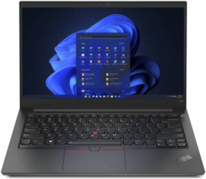 Lenovo ThinkPad E14 Gen 4 Laptop, 14" FHD 1920x1080 IPS Display, Intel Core i7-1255U 4.7GHz, 8GB RAM, 512GB SSD, Integrated Intel Iris Xe Graphics, NonBacklit ENG-ARAB KB, FreeDOS, Black | 21E30091GR