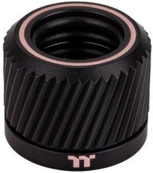 Thermaltake Pacific SF Hard Tube 16mm OD Compression, Inndustrial Style Helical Knurling Designed Rotators, G1/4 Threads, Matte Black | CL-W389-CA16MK-A