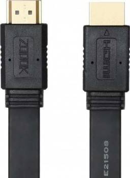 Ultra Flat High Speed HDMI Cable Gold Plated Supports 1080P, Ethernet, 3D, 4K - 15 Meters