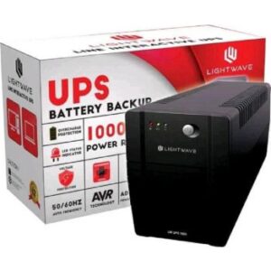Lightwave 1000VA Line Interactive UPS, Green Power Function For Energy Saving, Provides Overload Protection, 220Vac Input Voltage, Light Weight, 3P | LW UPS 1000