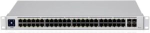 Ubiquiti Networks UniFi USW-48-POE 48-Port Gigabit PoE+ Compliant Managed Switch, 104 Gbps Switching Capacity, 195W PoE Power, Layer 2 Management, -5 to 40°C Operating Temperature | USW-48-POE