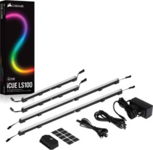 Corsair iCUE LS100 Smart Lighting Strip Starter Kit, 2x450mm, 2x 250mm | CD-9010001-UK