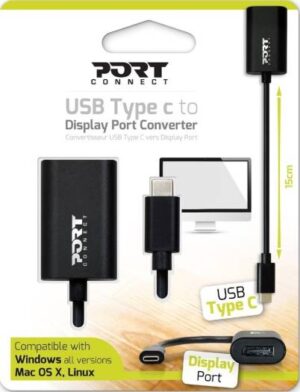 Port Connect USB Type C To Display Port Converter | 900127