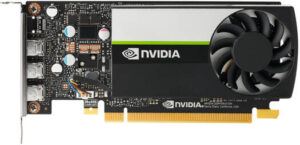 HP NVIDIA T400 4 GB 3mDP Low Profile Graphics Card, 4GB GDDR6 64 bit Memory, 80 GB/s Memory Bandwidth, 384 CUDA Cores, PCI E 3.0 x16, Blower Fan Cooler