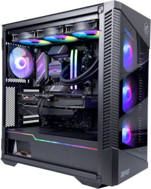 Titan Gaming PC - AMD Ryzen 7 7800X3D 20 Cores 28 Threads, AMD Radeon RX 9070 XT 16GB, 32GB DDR5 RAM 6400MHz, 1TB SSD Gen 5, 850W Gold PSU, 360mm Liquid Cooler, Wi-Fi + BT