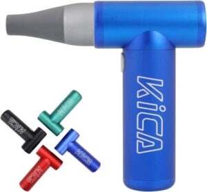KiCA JetFan Electric Compressed Air Duster,86000 RPM Mini Air Blower for Outdoors,Picnic,Camping,Hair Drying,PC Vacuum Cleaner for Computer/Car/Sofa,Recharge Battery,4 Speed,Blue