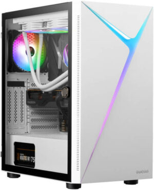 Gamdias ARGUS E4 ELITE WH MID Tower PC Case, RGB, 1 Built-in 120mm ARGB Rear Fan, Tempered Glass Panel Swing Door, Magnetic Dust Filter, 240mm Radiator Support, White | GD-ARGUS-E4-ELITE-WH