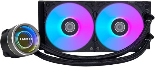 Lian Li Galahad II Trinity 240 Liquid CPU Cooler, 240mm Radiator, 2x 120mm Fans, 3200RPM Pump Speed, 79.9CFM Fan Airflow, 2450RPM Fan Speed, Fluid Dynamic Bearing, Black | G89.GA2T24B.00 - Image 2