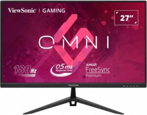 Viewsonic VX2728 27" 180Hz Fast IPS Gaming Monitor, Rapid 0.5ms MPRT, Fast IPS Display with HDR10, AMD FreeSync Premium, 2x 2W Speakers, 16.7M Colors, VESA ClearMR, HDMI 1.4 / DP, Black | VX2728