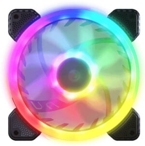 Cougar Vortex VX120 PWM 120MM HDB Cooling ARGB Fan, With 5V-ARGB Header, 600-1500RPM Speed, 3 Pin ARGB Interface, Anti Vibration Damper, ARGB Motherboard Sync, 1 Pack, Black | 3MVX1201.0001