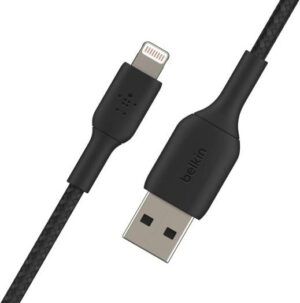 Belkin Premium Braided Braided Lightning To USB Type A LTG Cable, 3M, Black | CAA002bt3MBK
