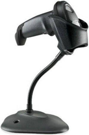 Zebra LI2208 Corded Handheld Barcode Scanner, With Shielded USB Cable, Linear Imager, Compatible w/ 123 Scan2 / Scanner Management Service, With Stand, Black | LI2208-SR7U2100SGW