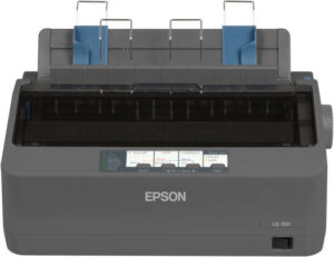 Epson LQ-350 Impact Dot Matric Printer, 360 x 180 DPI Resolution, 24-Pin, 80-Column, 10 CPI - 347 Chars/s, 10,000 Operating Hours MTBF, Gray | C11CC25002
