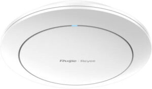 Ruijie RG-RAP2266 AX3000 Indoor Ceiling-Mount Wi-Fi 6 Access Point, 2977Mbps Max Speed, Dual Band 2.4 GHz & 5 GHz, Reyee Mesh Technology, Round Decent Design, White | RG-RAP2266