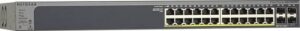 Netgear GS728TPP 24-Port Gigabit PoE+ Managed Switch, SFP, 56 Gb/s Switching, 380W Power, 24x Gigabit Ethernet Ports, Rackmount | GS728TPP-200AJS