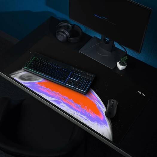 Huepad Jupiter 2 UV Galaxy Series, Premium Mousepad, HYDRAGLIDE Fabric Gaming Mousepad, XL Desk Pad or Desk Mat with Carry Case Tube | HP9040-GLX-JP2-UV - Image 4
