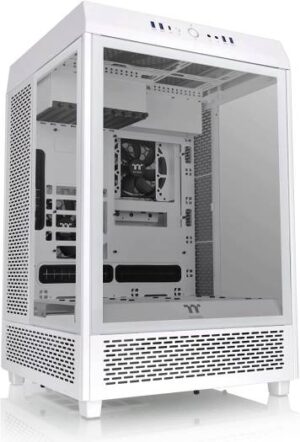 Thermaltake The Tower 500 Tempered Glass Mid Tower E-ATX Case, SPCC Material, 9 Expansion Slots, 120mm Fan Support, 360mm Radiator Support, 4 x 3.5” / 8 x 2.5” Drive Bays, White | CA-1X1-00M6WN-00