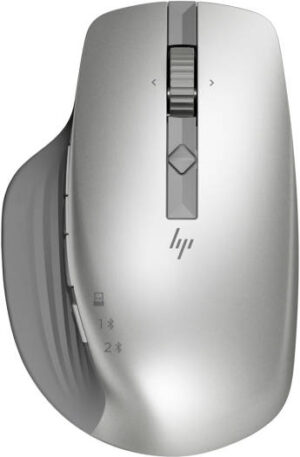 HP 930 Creator Wireless Mouse, Up to 4000 DPI Adjustable Track on Glass Sensor, 2.4 GHz / Bluetooth Connect, 7 Prog Buttons, Hyper Fast Scroll, 12 Weeks Battery Life, Win and Mac OS, Silver | 1D0K9AA