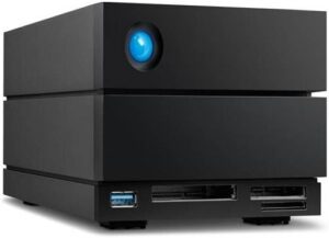 LaCie 2Big Raid 36TB USB-C External Hard Drive, Transfer Speeds up to 550 MB/s, 7200 RPM, For Mac and PC Desktop, Rescue Services, 2 x SATA 3.5" Drive Bays | STLG36000400