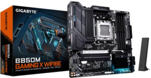 GIGABYTE B850M Gaming X AM5 Micro ATX Motherboard, 4x DDR5 DIMM Slots, Up to 256GB Max Memory, 1x PCIe 5.0 x16, 2x M.2 Slots, WiFi & BT Connectivity | B850M-GAMING-X-WF6E