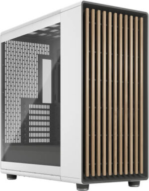 Fractal North XL E-ATX Mid Tower Computer Case, Tempered Glass Side Panel, 3x Aspect 140mm PWM Included, Up to 420mm Radiator 7x Fans Support, Dust Filters, Type-C, 2x USB 3.0, White | FD-C-NOR1X-04