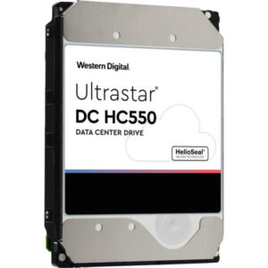 Western Digital Ultrastar DC HC550 18 TB 3.5" Internal Hard Drive, 512MB Cache, SATA 7200rpm, SAS-3 12 Gb/s Interface, Compatible for NAS, Desktop PC, Workstation Computer, Server | 0F38353