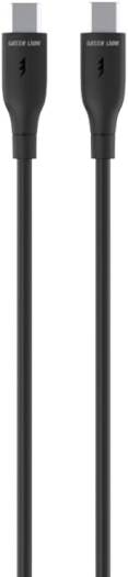 Green Lion USB-C to USB-C, 30cm PVC Cable, more than 10,000 Bends Life Span, 480Mbps Transfer Speed, 18W, Wide Compatible, Charge & Sync, Secure & Safe - Black