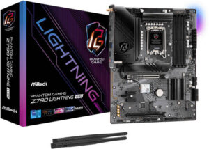 ASRock Z790 Lightning WiFi ATX Intel Motherboard, Intel Z790 Chipset, 4x DDR5 DIMM Slots, 192GB Max Memory, 3x Hyper M.2 Socket, PCIe 5.0 x16 Slot, HDMI & eDP | 90-MXBM80-A0UAYZ