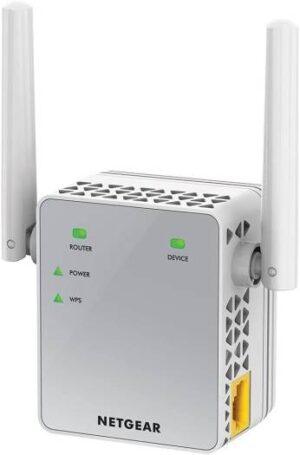 NETGEAR 11AC 750 Mbps (300 Mbps + 450 Mbps) Dual Band Gigabit Wi-Fi Range Extender with External Antennas (Wi-Fi Booster) | NG-EX-EX3700-100UKS