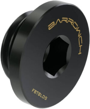 Barrow Inner 6 Angle Stop Hexagonal Plug, G1/4'' Ultra-thin Plugs, Water Stop Fitting, Brass Material, 6mm Hex Key Wrench, Black | FBTBLDS-BLK