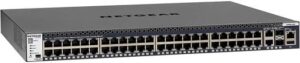 NETGEAR M4300-52G 1G/10G Managed Switch, SFP+, 176 Gb/s Switching, 2x 10G ETH Ports, 150W PSU, Rackmount | GSM4352S-100NES
