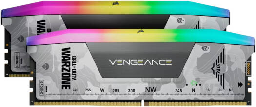 CORSAIR VENGEANCE RGB 32GB (2x16GB) DDR5 Memory Kit, 6400MT/s Memory Speed, CL32 CAS Latency, AMD EXPO & Intel XMP Support, Call of Duty Warzone Edition, Light Gray | CMH32GX5M2B6400Z32W-WZ - Image 3
