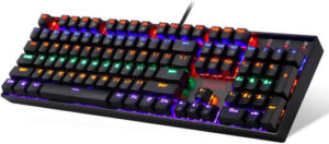 Redragon VARA K551 Wired RGB Mechanical Gaming Keyboard with Cherry MX Red Switches, Vara 104 Keys Numpad Tactile USB Wired Computer Keyboard Steel Construction for Windows PC Games | K551-KR VARA