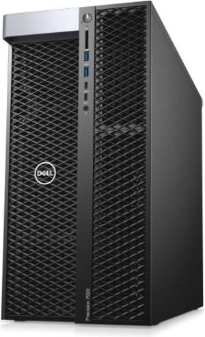 Dell Precision T7920 Workstation, Intel Xeon Gold 5218, 32GB (2x16GB) DDR4 RAM, 2TB M.2 SSD + 3.5" 2TB 7200rpm HDD, PNY NVIDIA Quadro T1000 8GB, Win 10 Pro, Black | Precision T7920