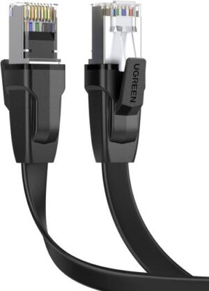 UGREEN Cat 8 Ethernet Cable 3 Meter, Flat 40Gbps, 2000MHz LAN RJ45 Gigabit Internet, Shielded Wire Compatible With Xbox One, PS5, PS4, Switch, Router, Modem, TV | 10982