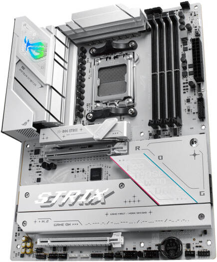 ASUS ROG Strix B850-A GAMING WIFI AM5 ATX Motherboard, AMD B850 Chipset, 4x DIMM DDR5 Slots, Up to 192GB Max Memory, 1x PCIe 5.0 x16 SafeSlot, 4x M.2 Slots, WiFi & BT, White | 90MB1J50-M0EAY0 - Image 4