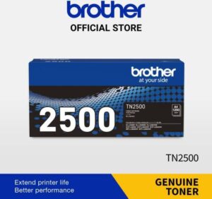 Brother Genuine TN2500 Standard Yield Black Ink Printer Toner Cartridge, Prints up to 1,200 pages