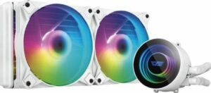 DarkFlash Aigo Twister DX240 White ARGB All-in-One 240mm Liquid CPU Cooler with Addressable RGB Fan - White | DF-DX240-W