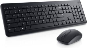Dell Wireless Keyboard and Mouse, Anti-Fade & Spill-Resistant Keys, 1000 DPI Mouse, English, Arabic / Black |  KM3322W