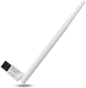 LB-Link USB Wi-Fi Adapter, USB Wi-Fi Dongle, 802.11n, 5dBi Antenna, 150Mbps Wireless Speed, Mini Wireless LAN Adapter WPS Button, White | BL-WN155A