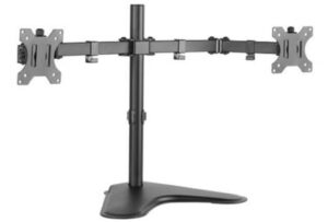 Lumi LDT12-T024N Economy Double Joint Steel Monitor Arm, Mount/Holder - Black I LDT12-T024N