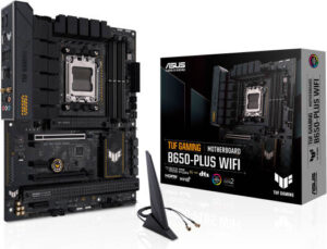 Asus Tuf Gaming B650-Plus Wifi DDR5 ATX Motherboard, AMD Socket AM5, B650 Chipset, 2.5Gb Ethernet, Bluetooth, WiFi 6E 6GHz, Max 128GB 4xDIMM Memory, PCIe 4.0x16, 3xM.2 Slot | 90MB1BZ0-M0EAY0