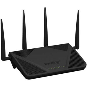 Synology AC-2600 Wireless Router, 4x Gigabit Ethernet, 802.11ac Wi-Fi, 2.4/5 GHz, 4x4 MIMO High-Gain Antennas, Black | RT2600ac