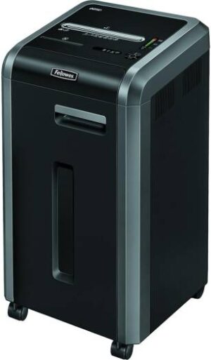 Fellowes PowerShred 225Ci Cross-Cut Shredder, 60L Bin Capacity, 4 x 38mm Cut Size, P-4 Security Level, SafeSense & SilenShred Technology, Shreds Up to 24-Sheets, Energy Saving System, Black | 225Ci