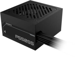 GIGABYTE P550SS Non-Modular Power Supply, 550W Power, 80 Plus Silver Efficiency, 120mm Fluid Dynamic Bearing Fan, Intel Form Factor ATX 12V v3.0, Active PFC, Black | GP-P550SS