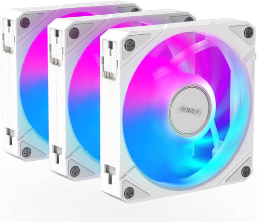 GIGABYTE AORUS EZ CHAIN FAN 120 ICE Case Fan, 120mm, 2000 RPM Fan Speed, 60 CFM Fan Airflow, Hydro-Dynamic Bearing Type, Pack of 3, White | GP-ECFAN1203-ICE - Image 4