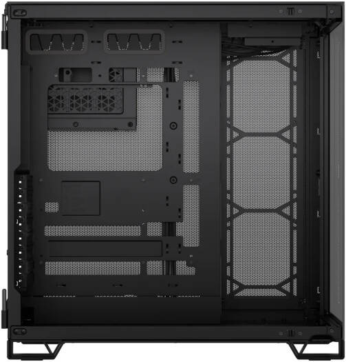 Corsair 6500X Mid-Tower Dual Chamber PC Case, Panoramic Tempered Glass, Support Up to 10x 120mm Fans, Up to 360mm Radiator, Reverse Connection MB Compatible, Black/obsidian Aluminum | CC-9011283-WW - Image 3