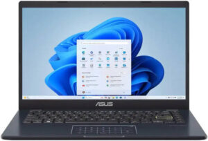 ASUS E410 14" FHD Laptop, Intel Celeron N4500 Processor, 4GB RAM, 64GB SSD, Graphics UMA, English Keyboard, Windows 11 Home in S Mode, Star Black | E410KA-CL464