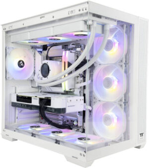 FrostView Gaming PC - AMD Ryzen 7 8700F 8 Cores 16 Threads, AMD Radeon RX 9070 XT 16GB, 32GB DDR5 RAM 6000MHz, 1TB SSD Gen 4, 750W 80 PLUS PSU, 360mm Liquid Cooler, Wi-Fi + BT